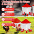 Set, 13 lb 2 Chicken Feeder and Waterer No Waste Automatic Chicken Feeder Bucket & Gallon Gravity Chicken Waterer