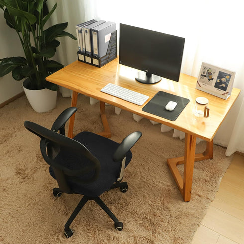 FORCHEER Black Office Chair Seat Cover, Water-Resistant 18inch Stretch Jacquard Computer Chair Cushion Slipcover