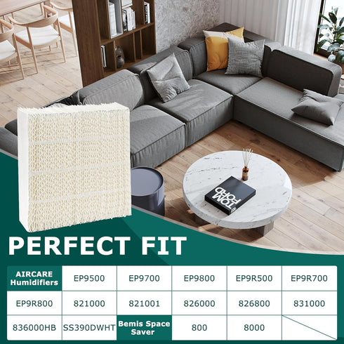 TOMOON 1043 Super Wick Humidifier Filter Replacement for Essick Air Aircare 831000 EP9500 EP9800