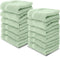 White Classic Luxury Cotton Washcloths 13x13 Inch - 650 GSM Turkish Cotton