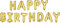 True Fabrication 6237 Gold Happy Birthday Mylar Balloon, Multi Color