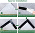 Rug Stopper, 16 Pcs Double Sided Non-Slip Reusable Rug Tape for Hardwood Floors, Tile, Carpets, Wall (Black)