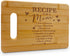 "Recipe For A Mom" Bamboo Engraved Personalized Cutting Board (9"x6") - Unique Birthday Gifts for Mom from Daughters