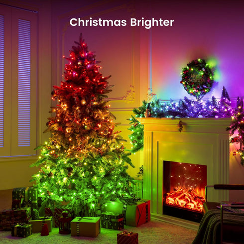 200 66FT YEELIGHT Smart Christmas Lights, LED Color Changing String Lights with Remote & Bluetooth Connected, RGB LED