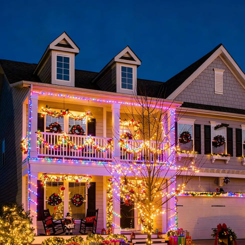 200LED 66FT LAMPHOME Multicolor Christmas Mini String Lights,Plug in Waterproof Connectable LED Fairy Lights,Indoor