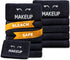 White Classic Bleach Safe Black Makeup Washcloths for Face Cleansing, 12 Pack