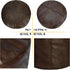 16.5Dx12H, Thgonwid Unstuffed Faux Leather Pouf Cover, Handmade Footstool Ottoman Storage Solution, Floor Footrest
