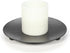 Hosley Set of 6 Black Iron Pillar Plates, 7 Inch Diameter for Weddings, Candle Gardens, Spa, Aromatherapy