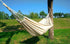 White Hammock Swing Bed, Single Person Cotton Fabric Canvas Travel Hammocks, 500lbs Ultralight Camping Hammock,