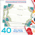 Meadowsweet Kitchens Recipe Card Set - 40 Double Sided Recipe Cards 4 x 6 Inch, Perfect Size Blank Cards for a Recipe Card Box, Make Your Own Personalized Recipe Book - New Leaves
