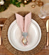 LogHog Valentine's Day Napkin Rings Set of 6 - Handmade Heart-Shaped Napkin Rings for Wedding, Valentine's, Birthday