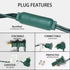 25ft 50 Counts Commercial 5mm IP65, JK5665 White LED Christmas Lights - Grade Outdoor Waterproof, Wide Angle Green
