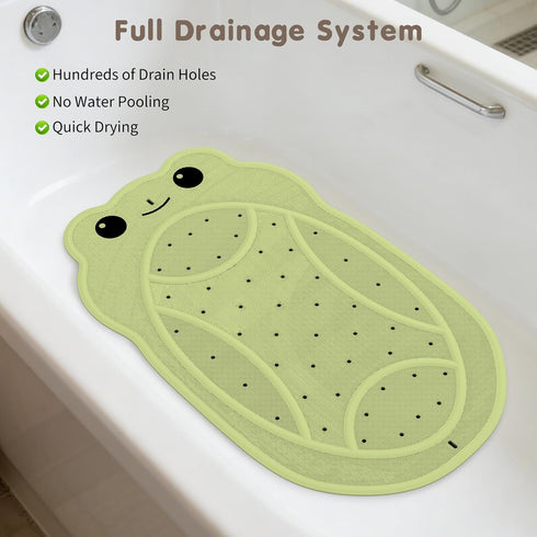 JOYCANO 18mm 30"x18" Upgraded Kids Bathtub Mat Non Slip, Low-Odor Natural Rubber Bath Mat with Strong Suction Cups