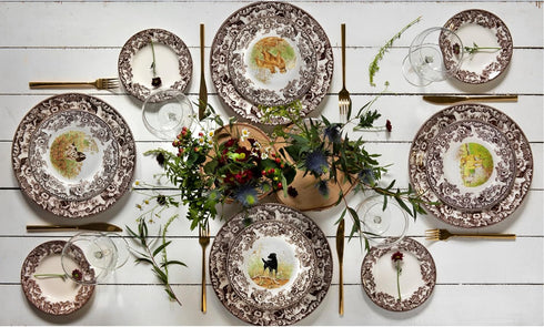 Spode Woodland Salad Plate, English Springer Spaniel, 8” | Hunting Dogs Collection, Made in England
