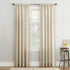 No. 918 Amalfi Linen Blend Textured Semi-Sheer Curtain Panel - 54" x 84", Ivory, Rod Pocket Design