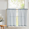 Vangao Stripe Farmhouse Kitchen Curtains 36 Inch Length Linen Cafe Curtains Tickingstripe