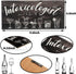 Jetec Intoxicologist Wood Bar Signs Decor, Drinks Patterns Wooden Plaque Sign for Pub Home Bar Decoration