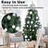 Set of 24pcs White 2.5" Shatterproof Christmas Balls Ornaments for Holiday, Birthday, Halloween, Wedding Decorations