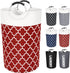 Large Collapsible Laundry Basket, 115L Waterproof Hamper Bag with Handles for College Dorm, Family, Red