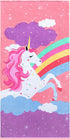 Softerry Rainbow Unicorn Velour Beach Towel for Kids, 28in x 55in, 100% Cotton (1 Towel)