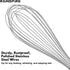 12-Inch Stainless Steel Wire Whisk, Balloon Whisks for Cooking, Black Wisking Tool with Soft Silicone Handle