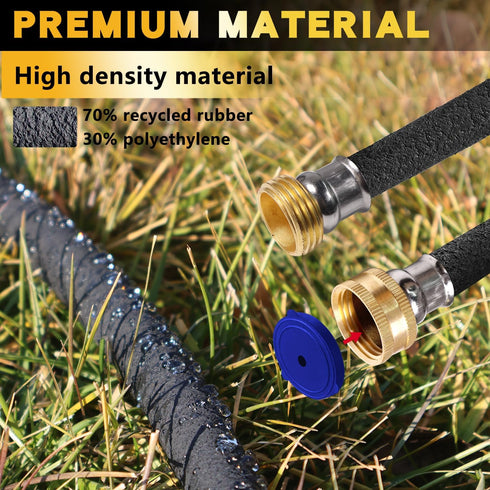 5/8 10 3 Pack, 10 3 Pack Soaker Hose ft Heavy Duty Garden Soaker Hoses with Solid Brass Fitting, Rubber Drip Hose