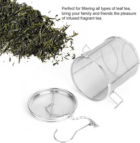AUNMAS Stainless Steel Tea Ball Strainer, 4.7 Inch Infusion Basket for Loose Leaf Tea and Soup Seasonings