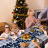 72 13 Inch x Christmas Table Runner, Navy Blue with White Snowflake Pattern for Winter Holiday Dining Table, Kitchen