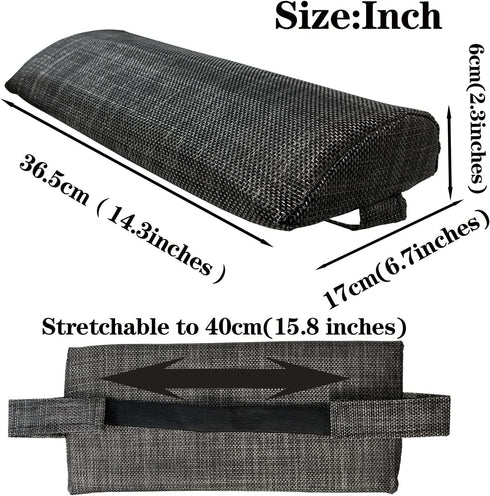 Set 2 Zero Gravity Chair of Replacement Pillow Headrest with Elastic Band, Universal Soft Removable Padded Cushion Head