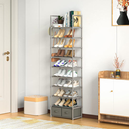 Closets,Shoes (10 2 1 OYREL Shoe Rack, Sturdy Metal Shoes Rack Organizer,Narrow Shoe Rack,Shoe Racks for Rack,Shoe