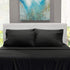 Hearth & Harbor California King Size Extra Deep Pocket Sheets - 6 Piece Set Fits 18-24 Inches Deep, Black