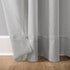 No. 918 Erica Crushed Sheer Voile Curtain Panel, Rod Pocket, 51" x 63", Silver Gray