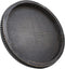 Hrastany Round Wooden Serving Tray with Beads, Circle Vintage Black Wood Coffe