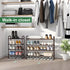 kiplant Closet, 4-Tier_Long) Metal Shoe Rack, Expandable Metal Shoe Rack for Entryway & Hallway (Brown