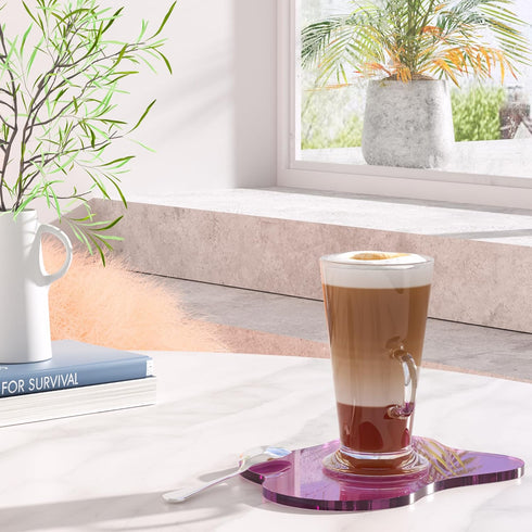 Acrylic Coaster for Desk, Clear Bar Drink Coaster, Clear Cloud Shape Coffee Cup Coaster, Perfect for Tabletop