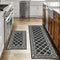 HEBE Kitchen Rug Sets 2 Piece with Non Slip Mats, Washable Kitchen Carpet Runner for Hallway and Laundry