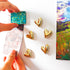 20PCS Gold Refrigerator Magnets, Cute Love Heart Decorative Magnets for Home Kitchen Office Whiteboard