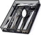 titivate Kitchen Cutlery Tray, Silverware Drawer Organizer with 5 Compartments for Forks/Knives/Spoons (Black)