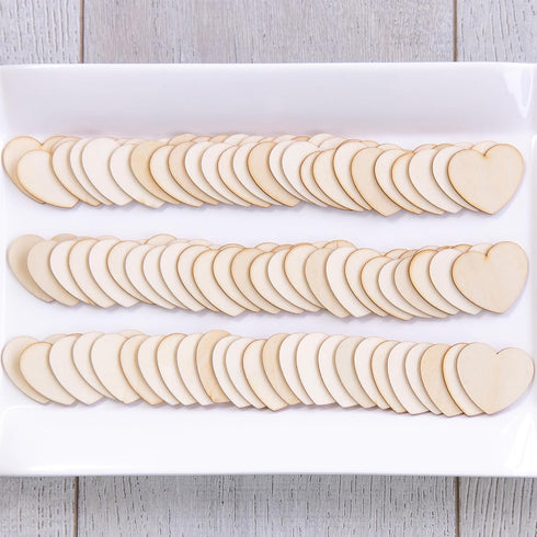 Kate Aspen Wooden Hearts for Guest Book, Set of 75 Wedding Guestbook Alternative Drop Box Hearts