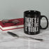 Primitives by Kathy Black and White Stoneware Coffee Mug, 20-Ounce, "There's A Chance This is Vodka"
