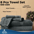 8 2 2 4 600 100% Set, DAN RIVER PC Luxury Bath Towels for Bathroom, Bath, Hand, and Wash Cloths, GSM Ring Spun Cotton