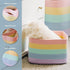 Set 3 15x9x10 OrganiHaus of Pastel Rainbow Baskets - Colorful Woven Storage Baskets for Playroom, Nursery & Classroom