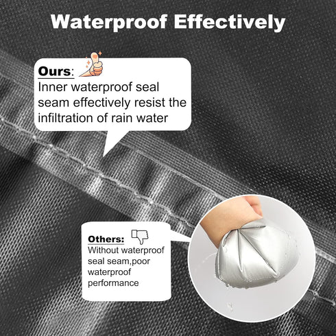 100% 600D (63" 30" 28" Femuar Deck Box Cover Waterproof Heavy Duty Patio Ottoman Cover, Outdoor Anti-UV Patio Storage