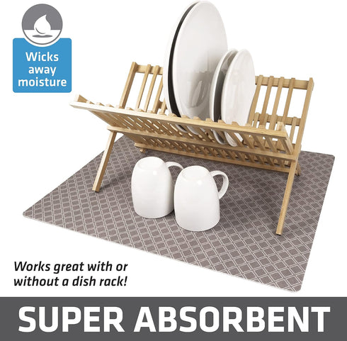 Drymate XL Dish Drying Mat, Oversized (19”x24”), Waterproof & Slip-Resistant for Kitchen Counter