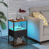 TUTOTAK LED Nightstand, Night Stand with Charging Station, End Table, Bedside Table