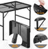 3 VINGLI Outdoor Grill Table, Folding Camping Table, ft Portable Picnic Table Adjustable Height, Lightweight Aluminum