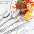 Spoons and Forks Set, Set of 16 Top Food Grade Stainless Steel Forks and Spoons Silverware Set,Kitchen Utensil Set of Forks (8 Inch) and Spoons (6.69 Inch) Cutlery Set, Mirror Finish & Dishwasher Safe