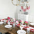 Valentine Table Runner, Red Black Buffalo Plaid Dresser Scarves with Heart Shape Balloon for Holiday Decor, 13x90inch