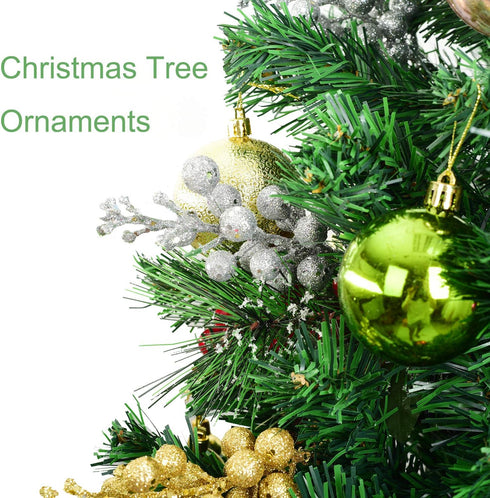 Lvydec 16pcs Christmas Glitter Berries Stems, 7.8" Artificial Picks for Christmas Tree Ornaments & DIY Wreath