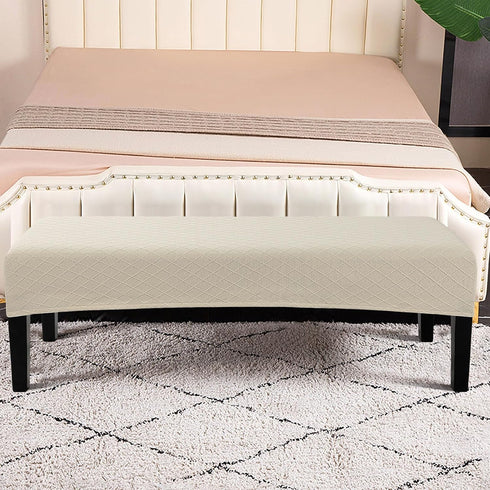 SearchI Waterproof Dining Bench Cover, Stretch Washable Bench Covers Slipcover, Rectangle Benches Seat Covers